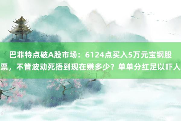巴菲特点破A股市场：6124点买入5万元宝钢股票，不管波动死捂到现在赚多少？单单分红足以吓人