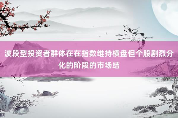 波段型投资者群体在在指数维持横盘但个股剧烈分化的阶段的市场结